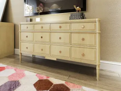 Small European children room Low-poly 3D model