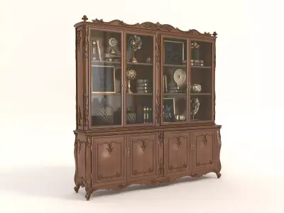 Classic Display Cabinet and Decoration 4 3D model