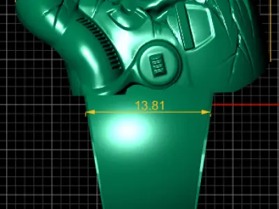 Damaged Sci-Fi Helmet Ring  3D print model