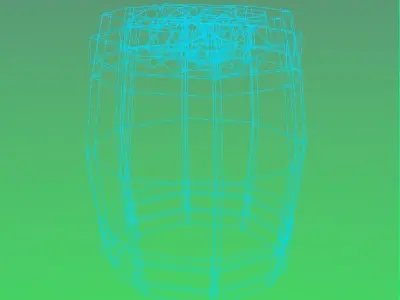 Food Barrel Free low-poly 3D model