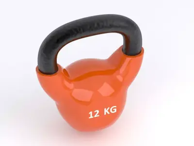 Kettlebell 12 KG Orange 3D model