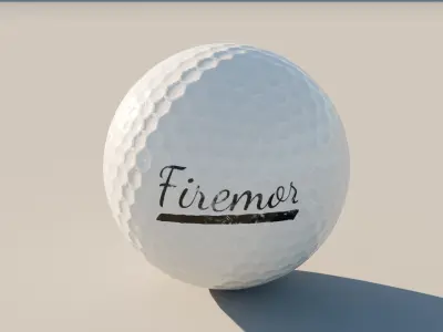 Golf Ball v1 with 2K Textures 3D model