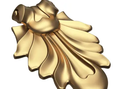 Corbel Carved 012 Low-poly 3D model