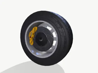 Rally wheel Eagle F1 Low-poly 3D model