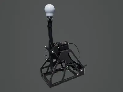 Short Shifter 01 - Variation B - White Low-poly 3D model