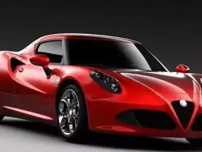 Alfa Romeo 4C Low-poly 3D model