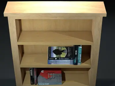 SmallBook Shelve Low-poly 3D model