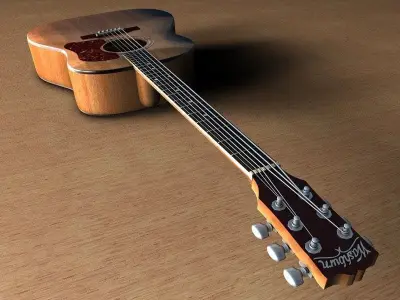 Washburn D10 Acoustic Guitar 3D model