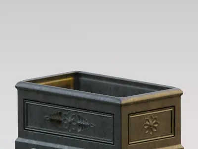 Garden urn planter42 3D model
