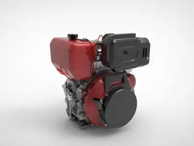 motor diesel portable 3D model