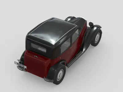 Lancia Augusta 1933 Low-poly 3D model