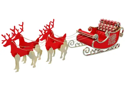  Christmas Sleigh a63 3D model