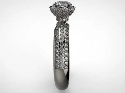 Luxury  Engagement Ring High Quality for Women Trend Wedding 3D print model
