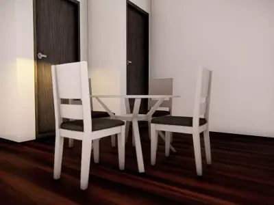 Small Tiny American House 3D Model Modern Minimal design 3D model