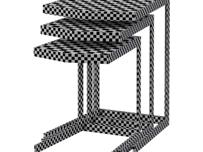 Hamilton Nesting Table By Elve Luxury  3D model