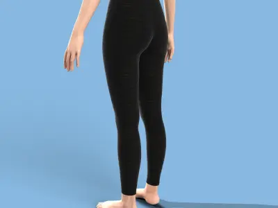WOMEN YOGA PANTS LEGGINGS MARVELOUS DESIGNER CLO3D 3D model