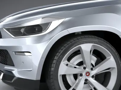 Generic SUV Coupe 2018 LowPoly 3D model