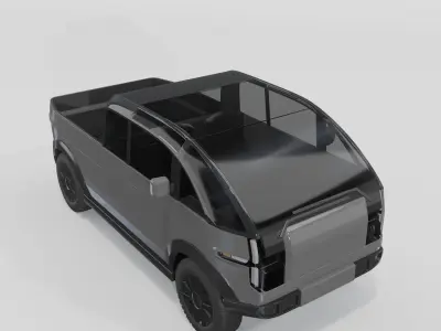 Canoo Pickup Grey 3D model