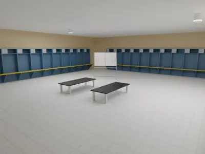 American Football Stadium Low-poly 3D model 30