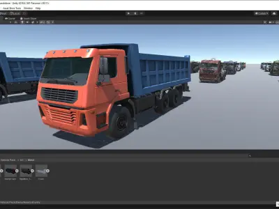 Truck Vehicle Pack Unity Low-poly 3D model