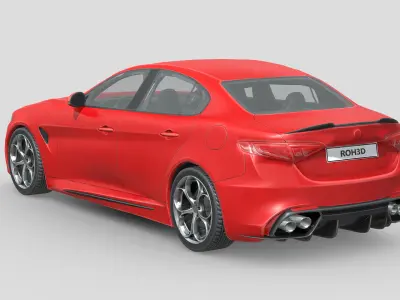 Alfa Romeo Giulia Low-poly 3D model