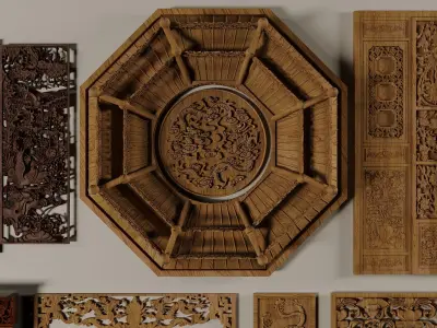Wood carving Carved wood 3D model