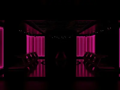 Virtual Game Show Set Design Low-poly 3D model