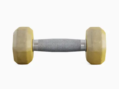 Rubber Dumbbell 04 Low-poly 3D model