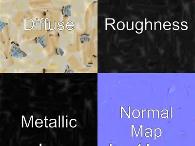 Retro Milkshake Glass with Whipped Cream model pack Low-poly 3D model