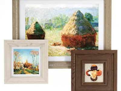 Wooden picture frames  3D model