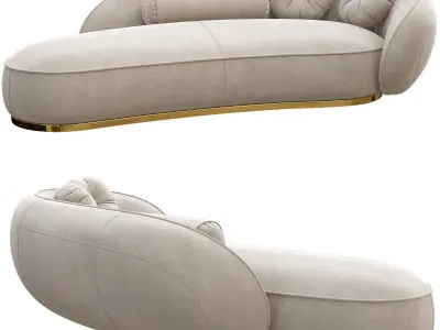 Leon baxter sofa 3d model Low-poly 3D model