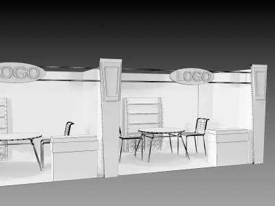 Booth Exhibition Stand a406d 3D model