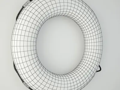 1919 Vintage Life Preserver Ring 3D model