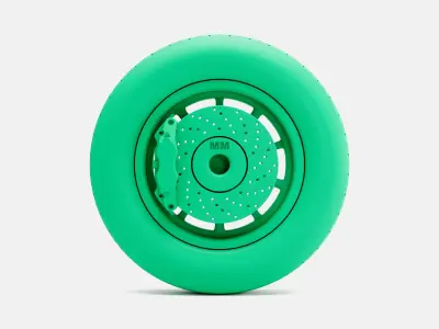 15x4 ET Gasser Wheel Mickey Thompson ET Front Tire 3D print model