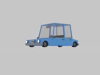 basic lowpoly car Free low-poly 3D model