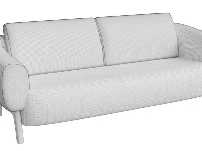 Blue Rhombus Constantine 3S Sofa 3D model