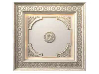 Oriental Ceiling  Decorative Set  3D model