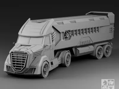 Futuristic Truck 3D print model