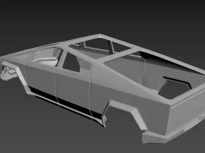 Tesla CyberTruck 3D print model