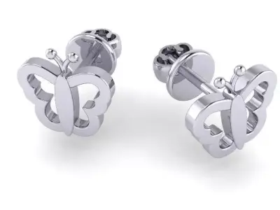 butterfly earrings 3D print model