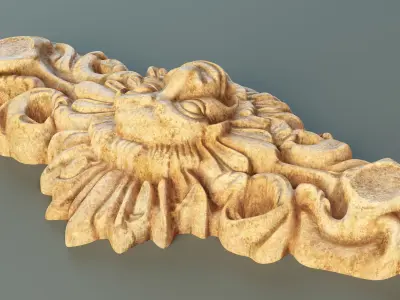 Ancient Panel PBR Low-poly 3D model
