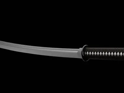 Katana sword Low-poly 3D model