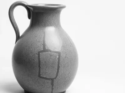 Gray Ceramic Jug model pack Low-poly 3D model