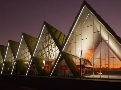 Modern Highspeed Train Station 3D model