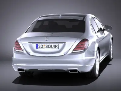 Mercedes-Benz S-class 2016 VRAY 3D model