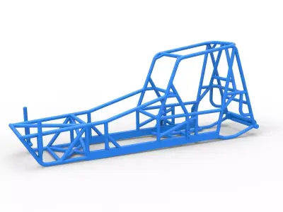 Frame of Vintage Northeast Dirt Modified stock car Scale 1 to 25 3D print model