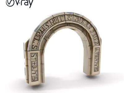 Ancient Stone Archway model pack Low-poly 3D model
