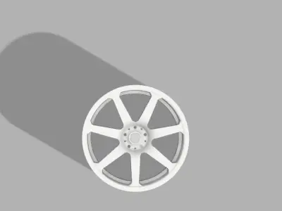 3D printable wheel rim 3D print model