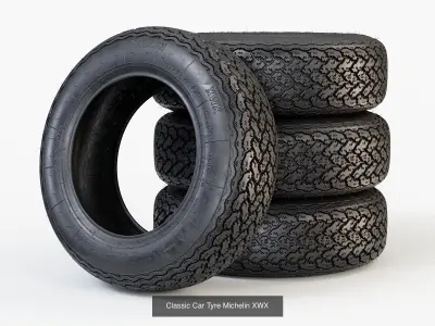 Classic Car Tyres 3D Model Pack
