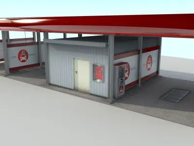 Car Wash Karcher Low-poly 3D model